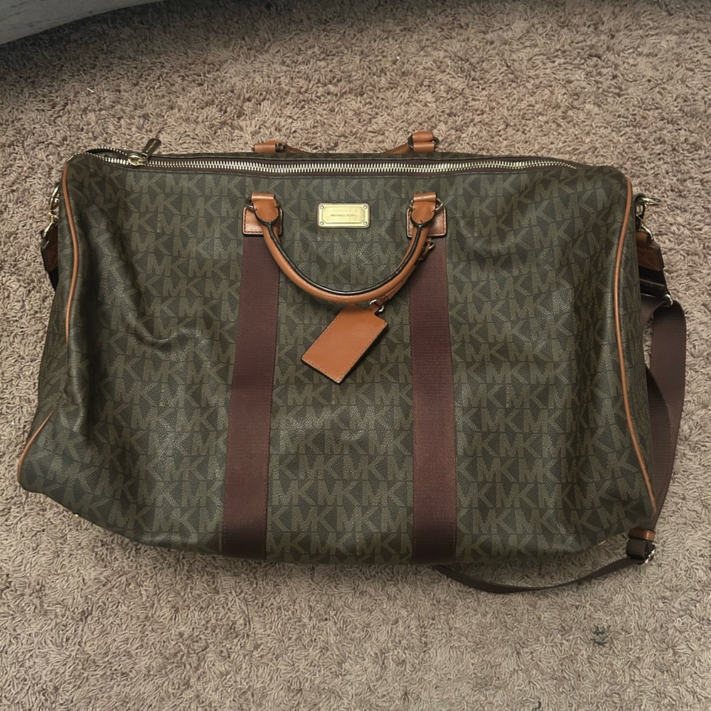 Michael Kors Brown Monogram duffle